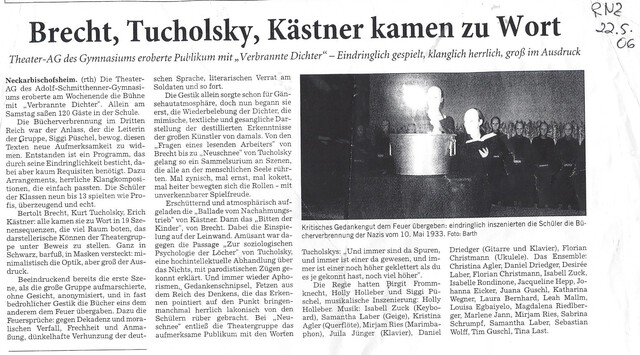 Kritik zu Verbrannte Dichter 22.5.2006 02