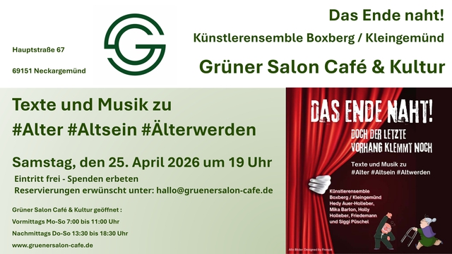Plakat Grüner Salon Ende naht 2026 03 31